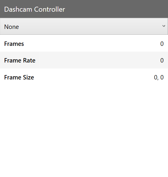 Dashcam selection in WPF.
