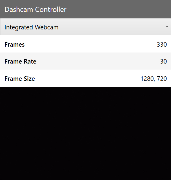 Dashcam selection in WPF.